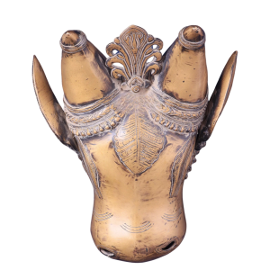 Vintage Pure Brass Bull Wall Hanging 8.5" - Timeless Decor Masterpiece | Jaipurio